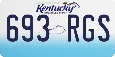 KY license plate 693RGS