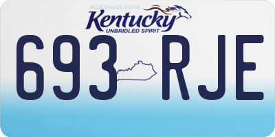KY license plate 693RJE