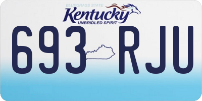 KY license plate 693RJU