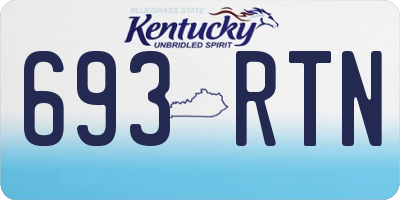 KY license plate 693RTN