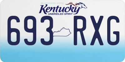 KY license plate 693RXG