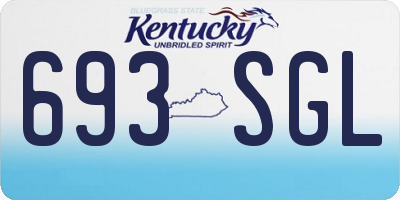 KY license plate 693SGL