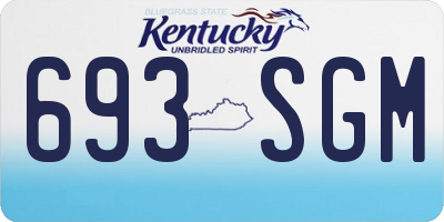 KY license plate 693SGM