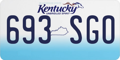 KY license plate 693SGO