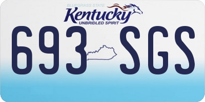 KY license plate 693SGS