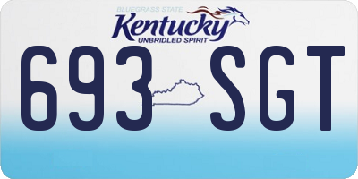 KY license plate 693SGT
