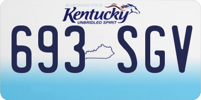 KY license plate 693SGV