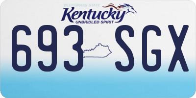 KY license plate 693SGX
