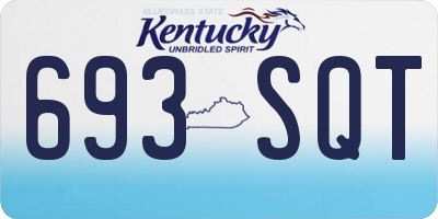 KY license plate 693SQT