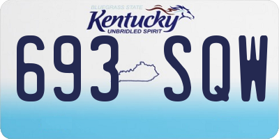 KY license plate 693SQW