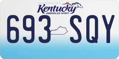 KY license plate 693SQY