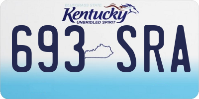 KY license plate 693SRA