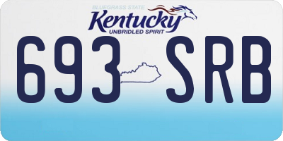 KY license plate 693SRB