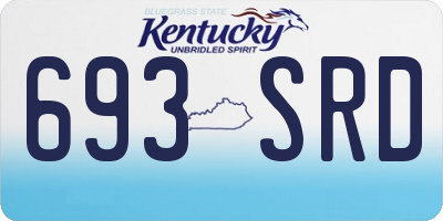 KY license plate 693SRD
