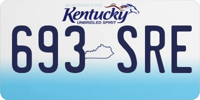 KY license plate 693SRE