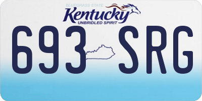 KY license plate 693SRG