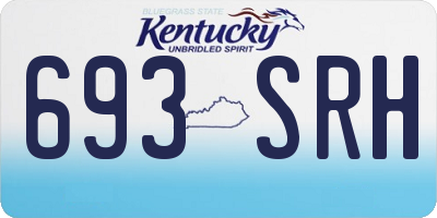KY license plate 693SRH