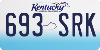 KY license plate 693SRK