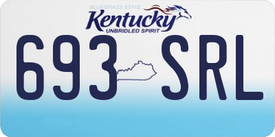 KY license plate 693SRL