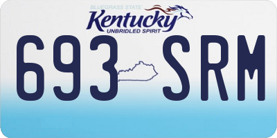 KY license plate 693SRM