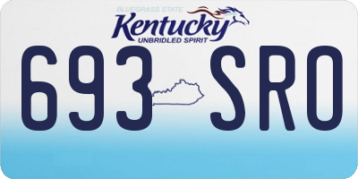 KY license plate 693SRO