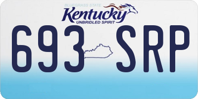 KY license plate 693SRP