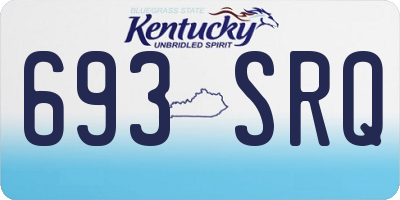 KY license plate 693SRQ