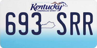 KY license plate 693SRR