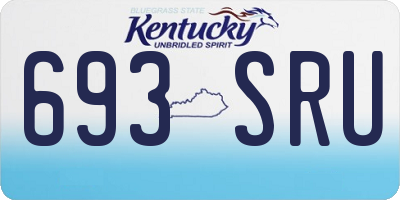 KY license plate 693SRU