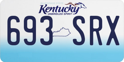 KY license plate 693SRX