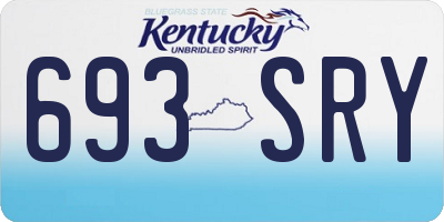 KY license plate 693SRY