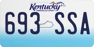 KY license plate 693SSA