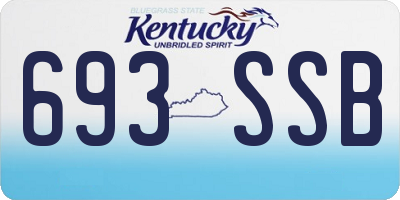 KY license plate 693SSB