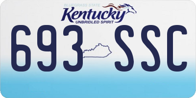 KY license plate 693SSC