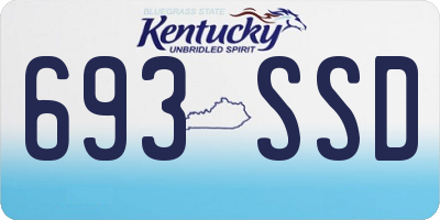 KY license plate 693SSD