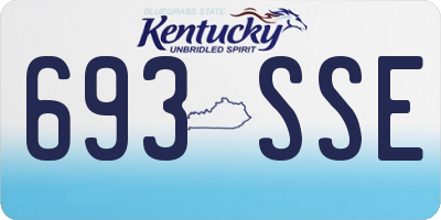 KY license plate 693SSE