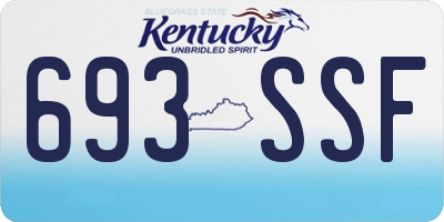 KY license plate 693SSF