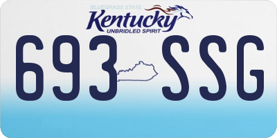 KY license plate 693SSG