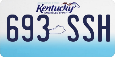 KY license plate 693SSH