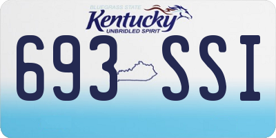 KY license plate 693SSI