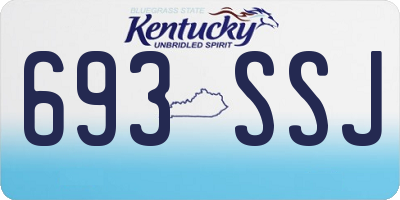 KY license plate 693SSJ
