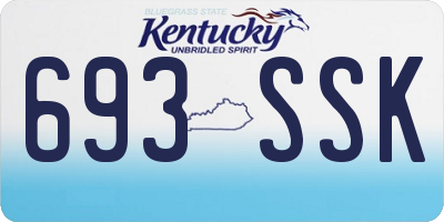 KY license plate 693SSK