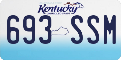 KY license plate 693SSM
