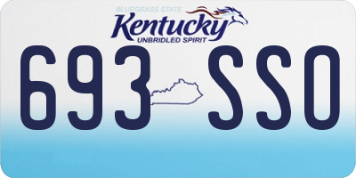 KY license plate 693SSO