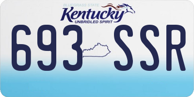 KY license plate 693SSR