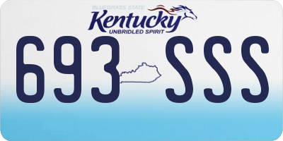KY license plate 693SSS