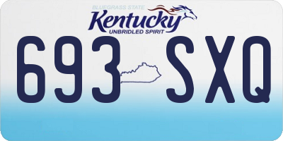 KY license plate 693SXQ