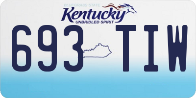 KY license plate 693TIW