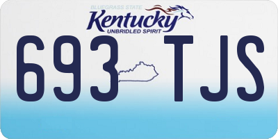 KY license plate 693TJS