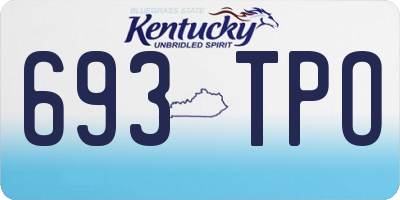 KY license plate 693TPO